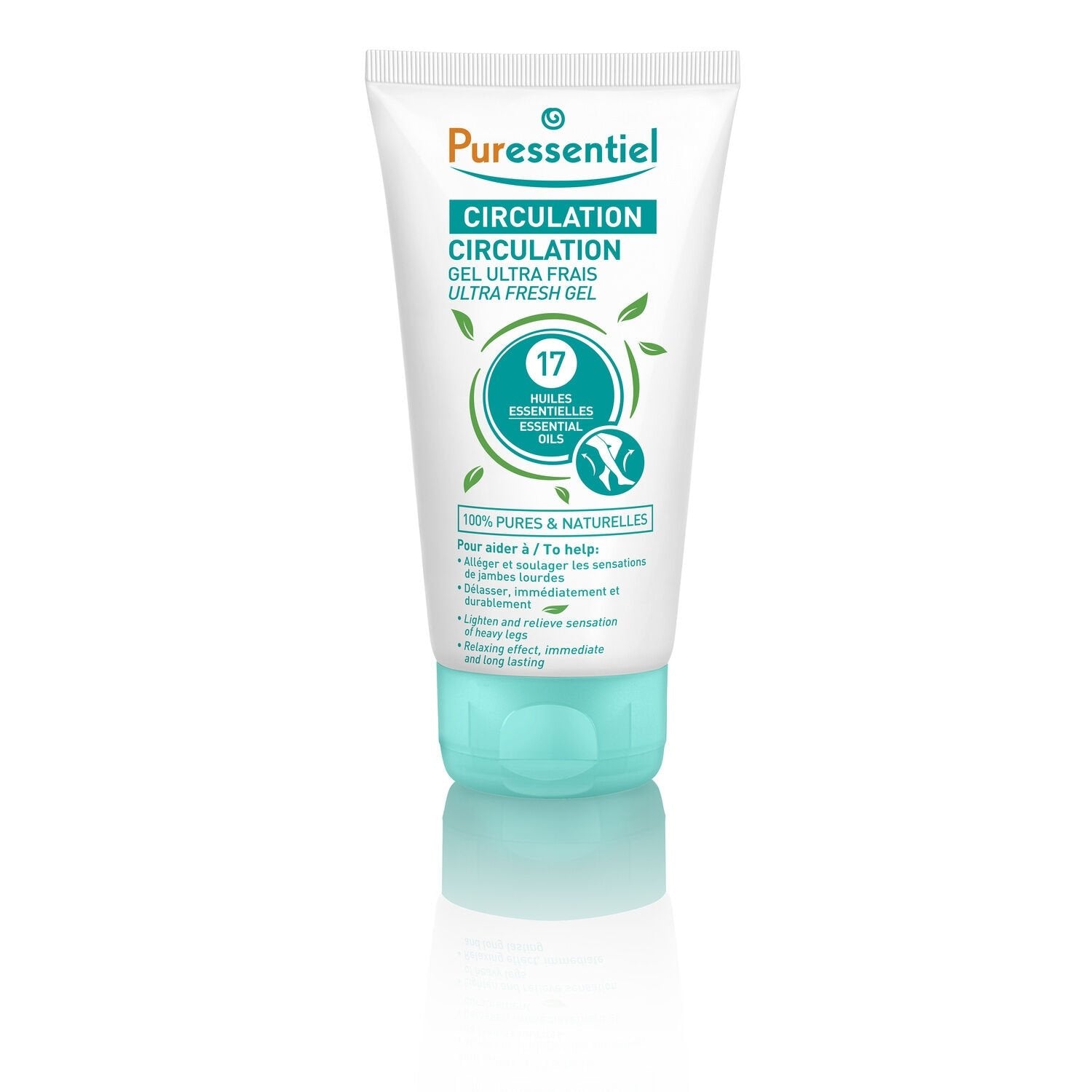 Gel Ultra Frais aux 17 Huiles Essentielles Jambes Lourdes PURESSENTIEL le tube de 125mL