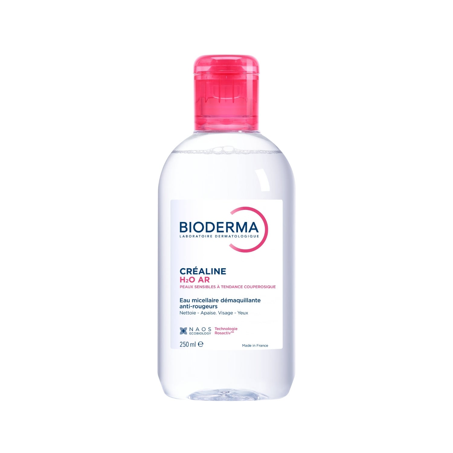 Eau Micellaire Visage et Yeux Peaux Sensibles Anti-Rougeurs Crealine H2O BIODERMA 