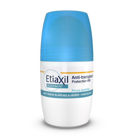 Women's Roll-On Deodorant for Sensitive Skin, Anti-Perspirant, 48-Hour Effectiveness, Alcohol-Free, ETIAXIL