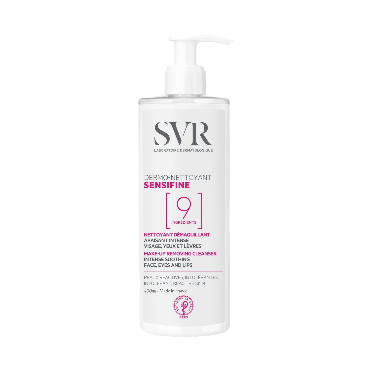 Soin Dermo-Nettoyant Visage Yeux Lèvres Peaux Réactives LABORATIORE SVR 