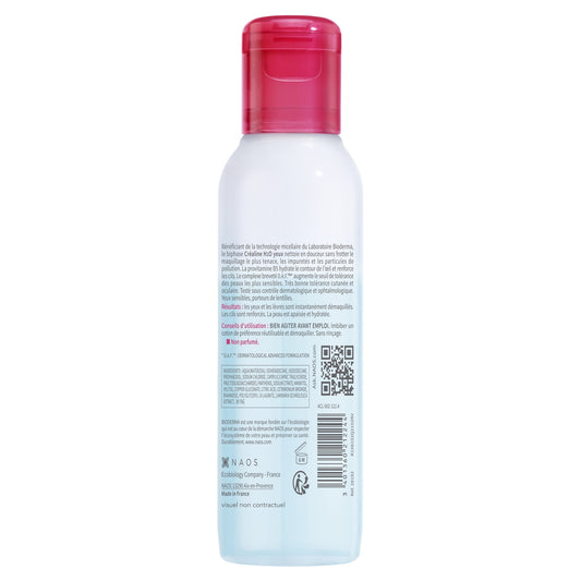Biphasent Eye and Sensitive Lip Makeup Remover Cleanses and Moisturizes BIODERMA