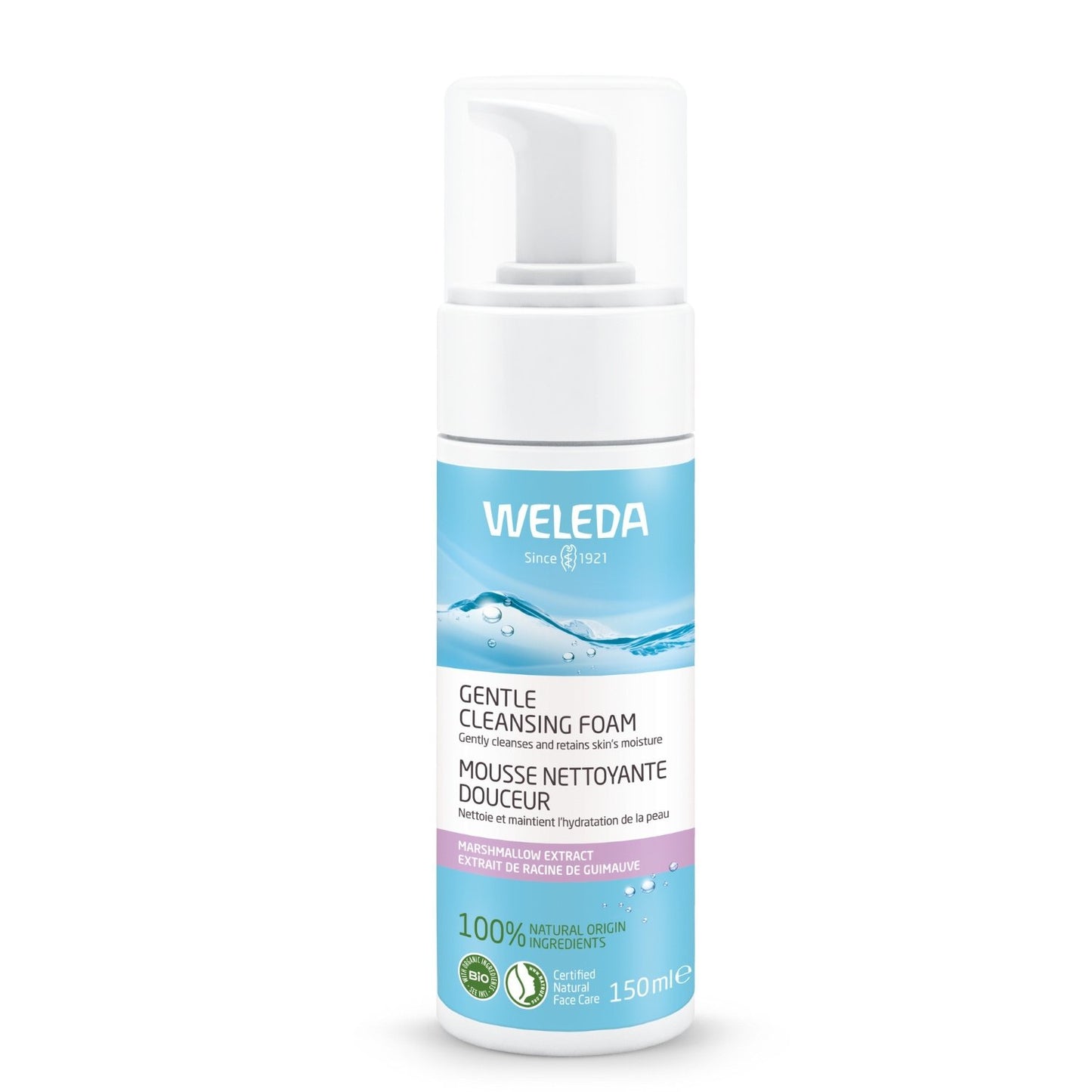 WELEDA Gentle Cleansing Facial Foam for Normal to Combination Skin with Organic Witch Hazel