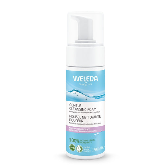 WELEDA Gentle Cleansing Facial Foam for Normal to Combination Skin with Organic Witch Hazel