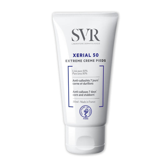 Crème Pieds Anti-Callosités et Durillons Zones Épaissies Xérial 50 LABORATOIRES SVR le tube de 50mL