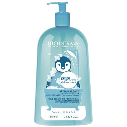 Gel moussant bébé Doux Visage et Corps ABCDerm BIODERMA 