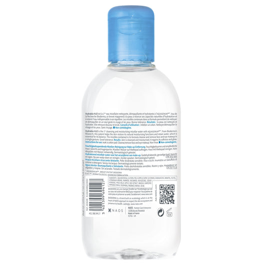 Micellar Water for Face Sensitive Skin Moisturizing Make-up Remover Hydrabio H2O BIODERMA