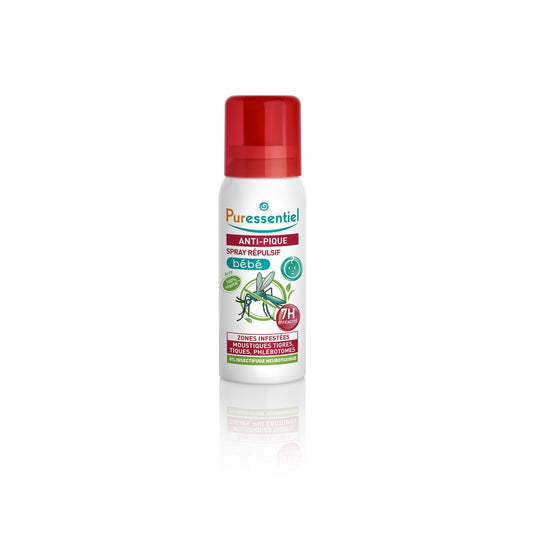 Anti-Moustiques Spray Bébé Efficacité 6h PURESSENTIEL le spray de 60mL