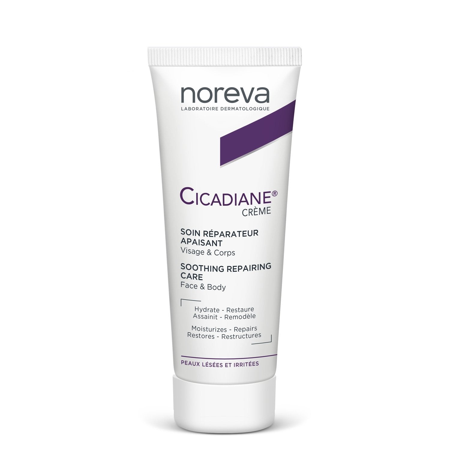 Crème Visage et Corps Peaux Sensibles Réparatrice Apaisante Cicadiane NOREVA le tube de 40mL