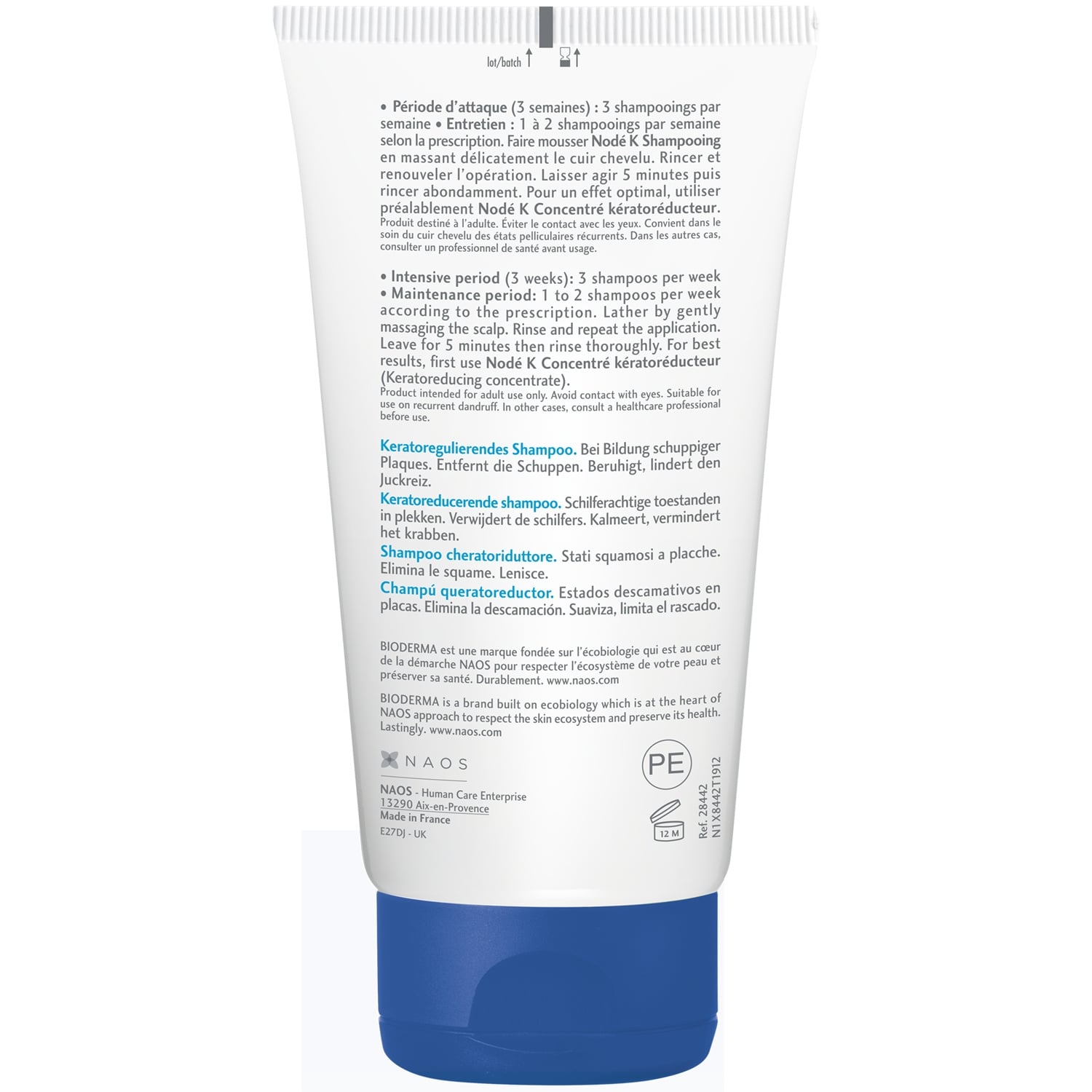Shampoing Antipelliculaire Kératoréducteur Nodé K BIODERMA 