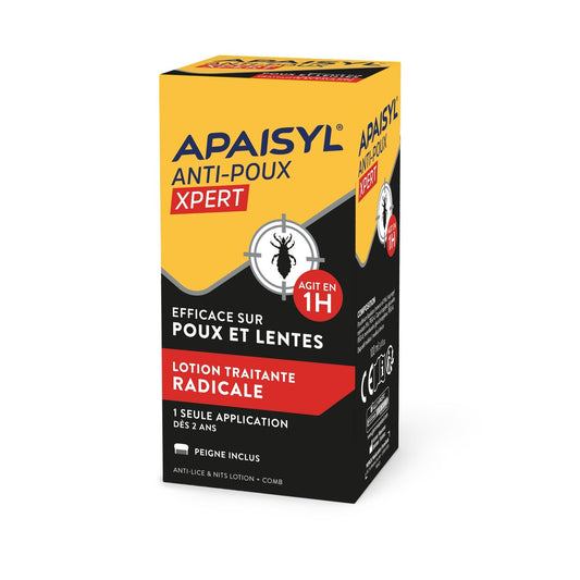 Lotion Anti-Poux et Lentes Xpert APAISYL le flacon de 100mL