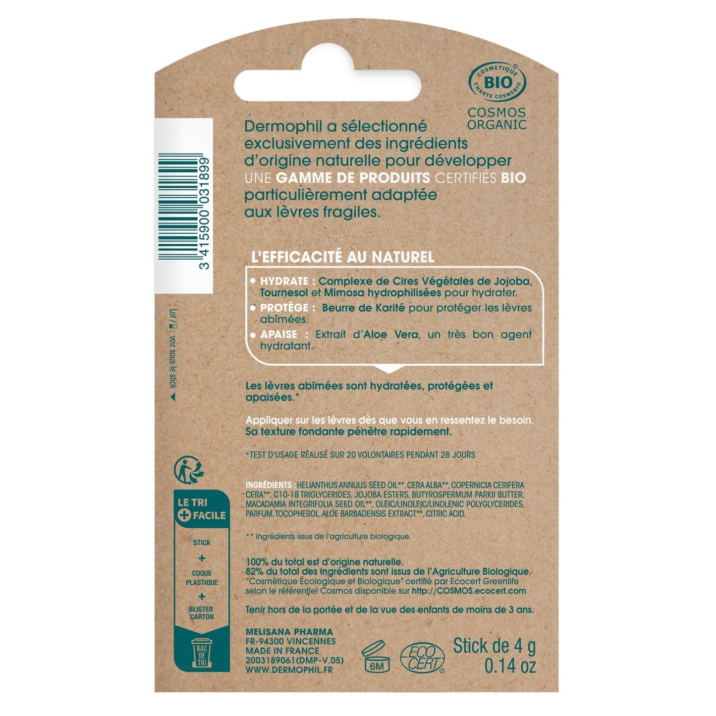 DERMOPHIL Bio-Aloe Vera Reparierender Lippenstift