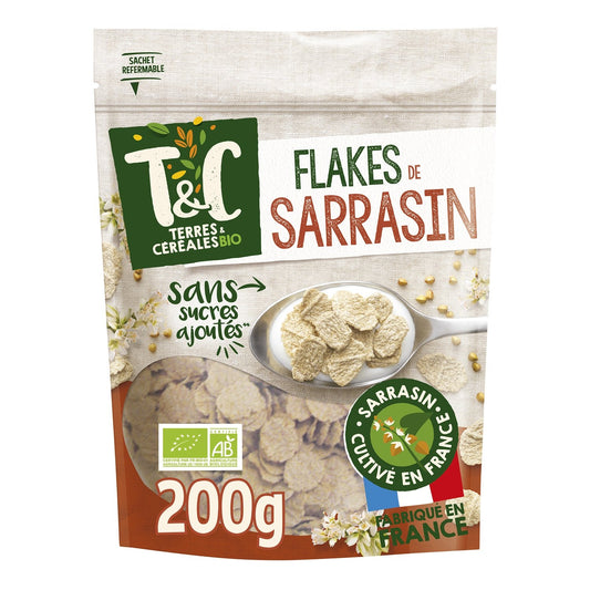 Céréales Pétales de Sarrasin Sans Sucres Ajoutés Bio Terres & CEREALES BIO