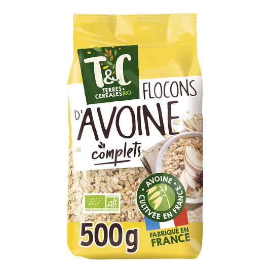 Céréales Flocons d'Avoine Complets Bio Terres & CEREALES BIO le paquet de 500g