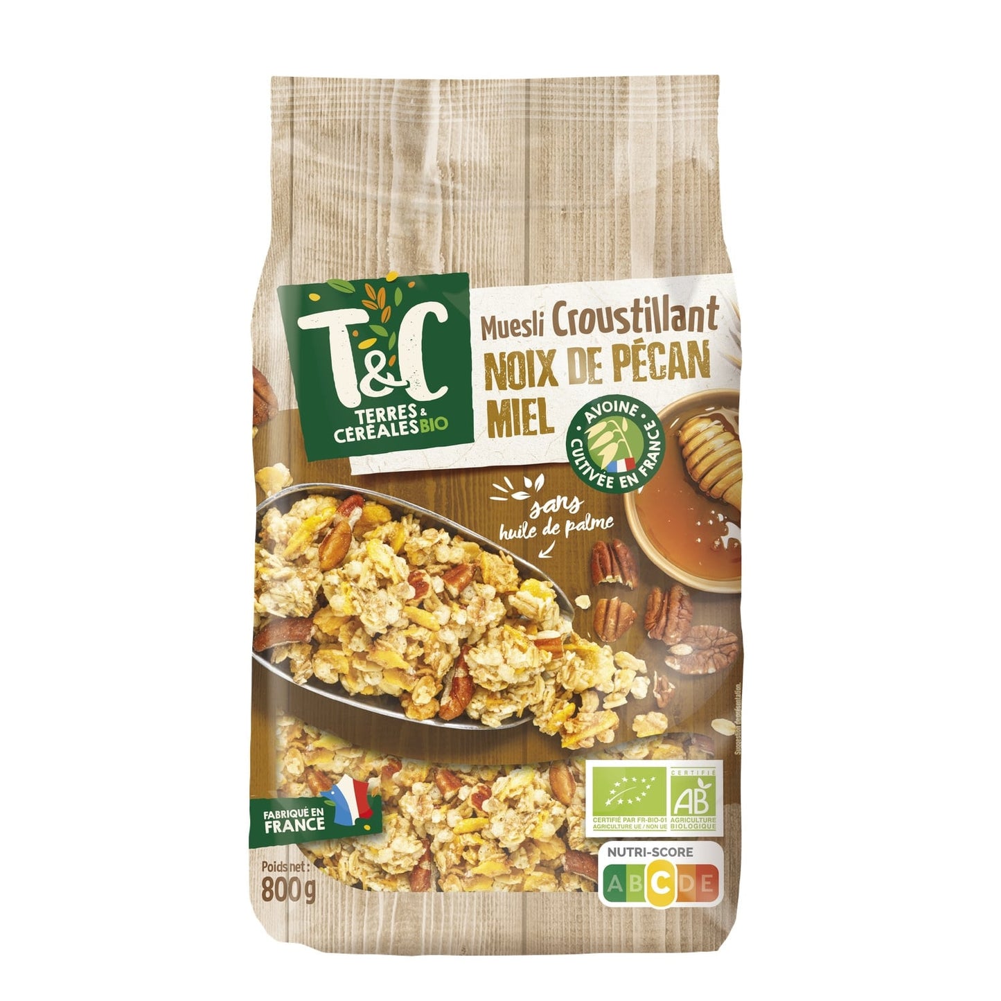 Céréales muesli croustillant miel noix de pécan Bio TERRE & CEREALES BIO 