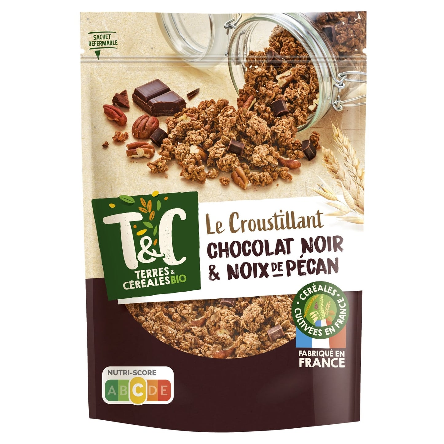 Croustillant chocolat noir noix de pécan TERRES ET CEREALES 