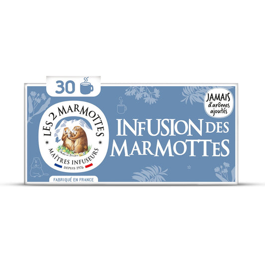 Infusion des Marmottes les 2 MARMOTTES la boite de 30 sachets - 46g
