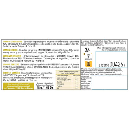 Infusion Citron Gingembre LES 2 MARMOTTES 