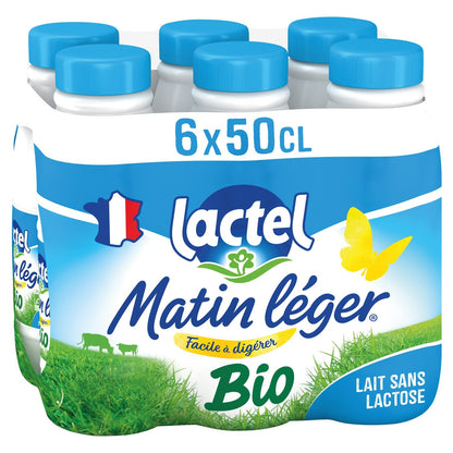 Lait Bio Sans Lactose UHT 1,2% Mg Matin Léger LACTEL