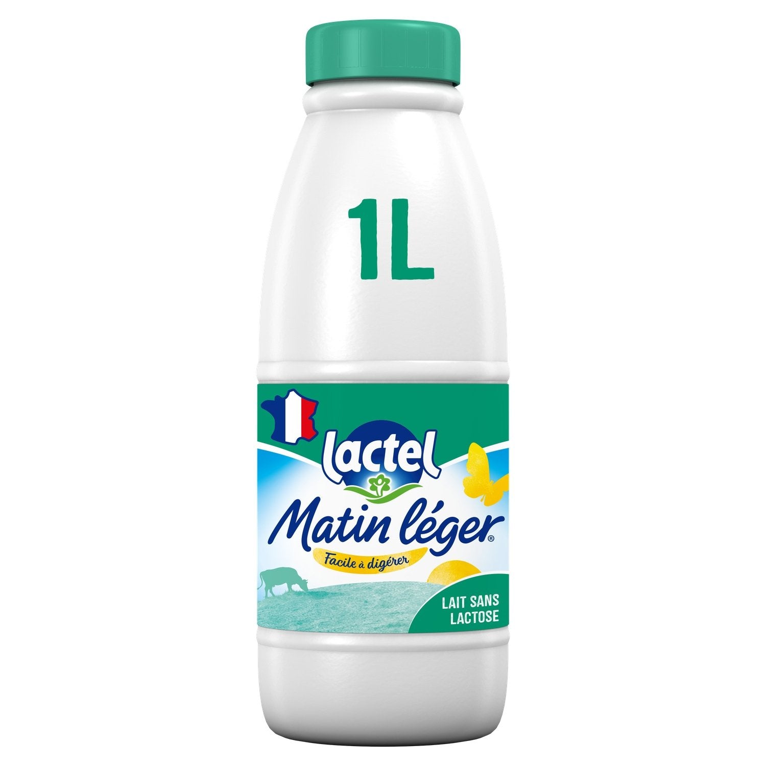 Lait Sans Lactose UHT Ecrémé Matin Léger LACTEL la bouteille 1L