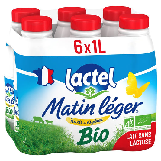 Lait Bio Sans Lactose Entier MATIN LEGER DE LACTEL