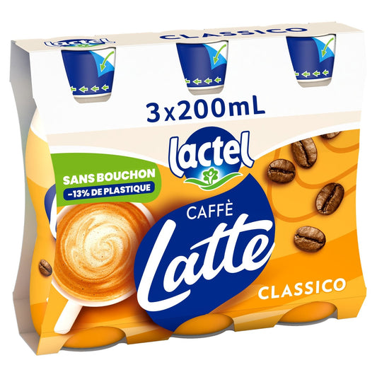 Caffè Latte Classico LACTEL le pack de 3 bouteilles de 20cL