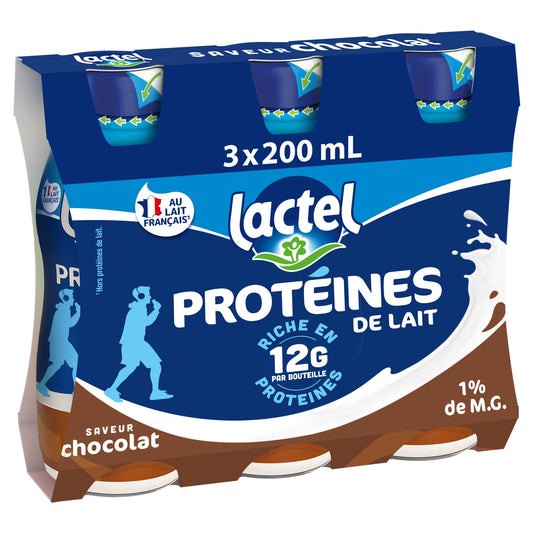 Boisson Lactée Protéinée Saveur Chocolat LACTEL 
