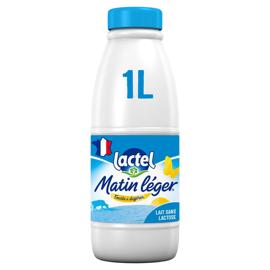 Lait Sans Lactose UHT 1, 2% Mg Matin Léger LACTEL la bouteille 1L