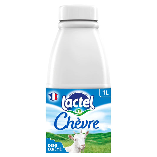 Lait Chèvre UHT Demi-Ecrémé LACTEL la bouteille 1L