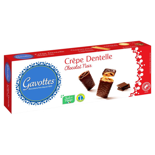 GAVOTTES Dark Chocolate Lace Crepe Biscuits