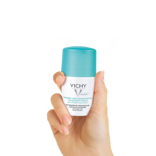 Anti-Perspirant Roll-On Deodorant for Sensitive Skin, Alcohol-Free, Hypoallergenic, VICHY LABORATOIRES