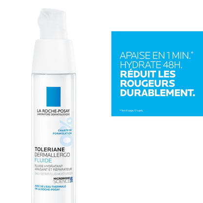 Toleriane Dermallergo Soothing Moisturizing and Repairing Fluid Cream + LA ROCHE-POSAY Dermo-Cleanser