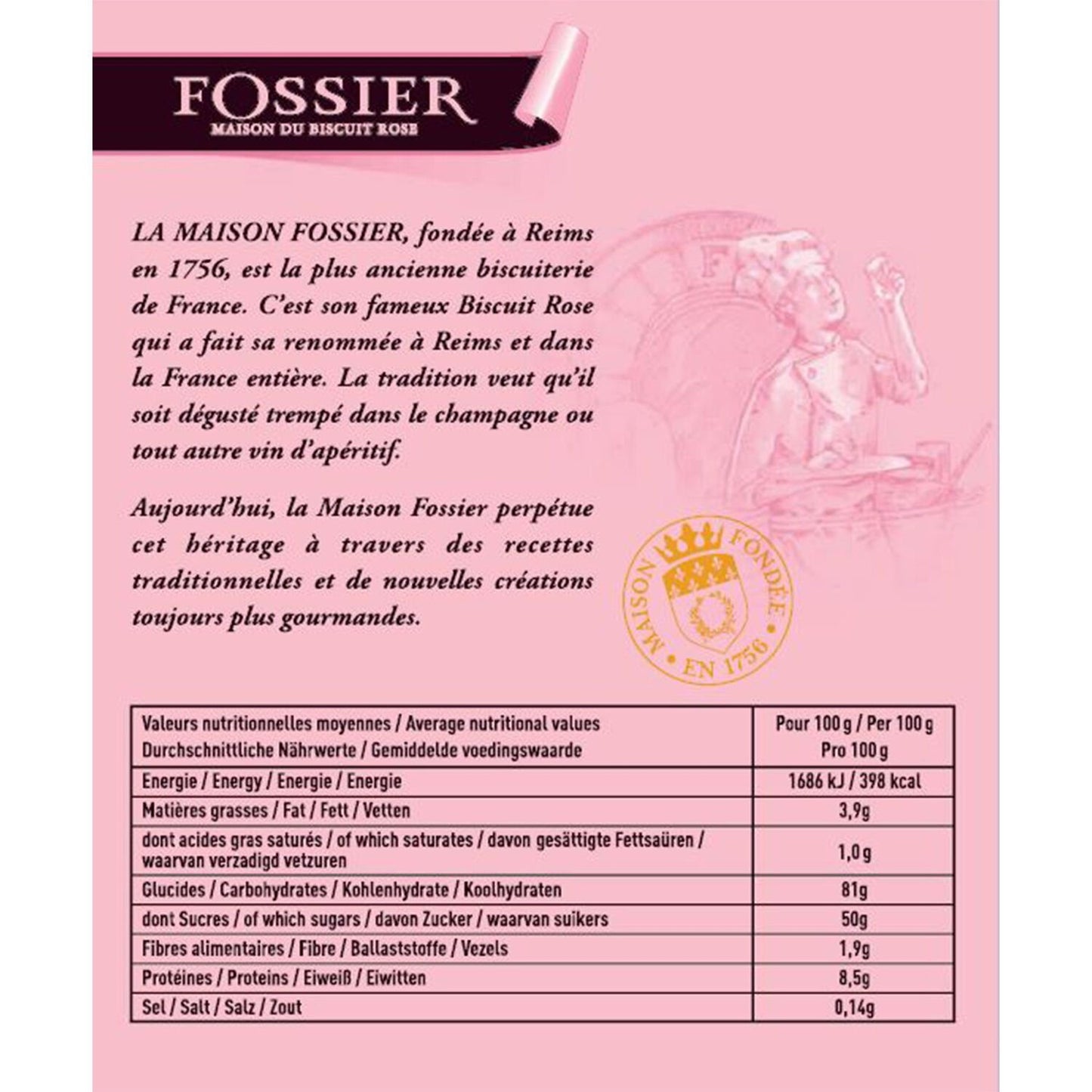 Biscuits Roses de Reims FOSSIER