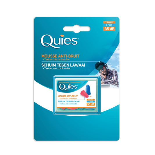 Protections Auditives Mousse Disco X2 QUIES le paquet de 2 paires