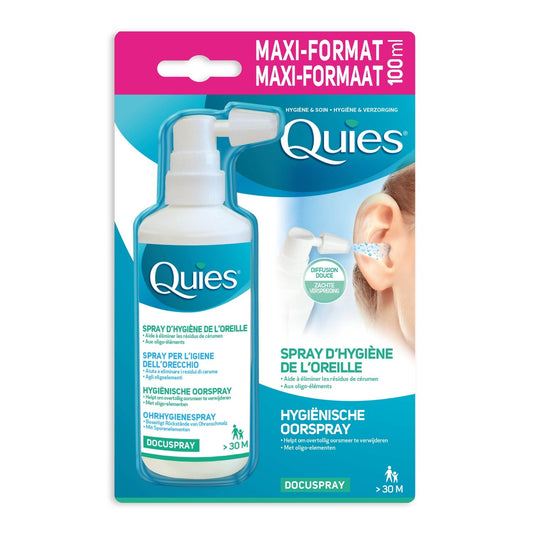 Spray Auriculaire Hygiène de l'Oreille aux Oligo-Éléments QUIES le spray de 100 ml