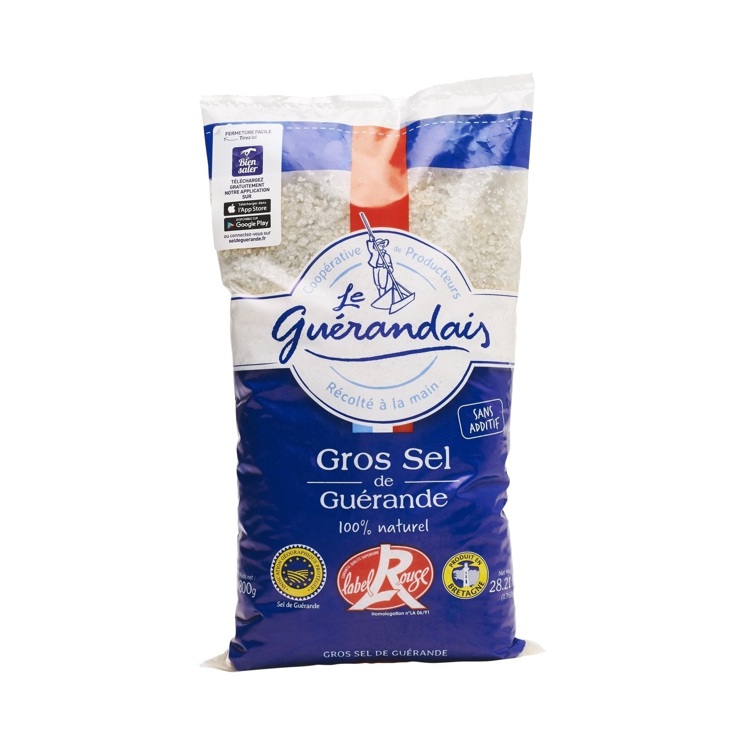 Gros Sel de Guérande LE GUERANDAIS le sachet de 800g