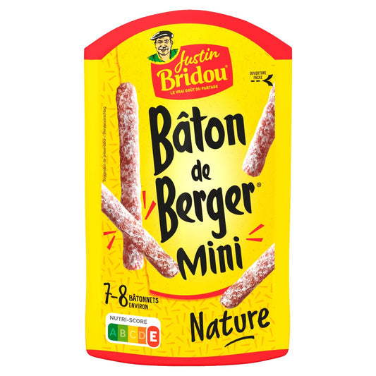 Saucisson Sec Mini Nature JUSTIN BRIDOU le paquet de 8 - 100 g