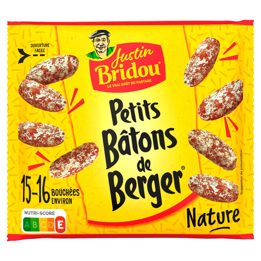 Saucisson Petits Bâtons de Berger JUSTIN BRIDOU le paquet de 100g