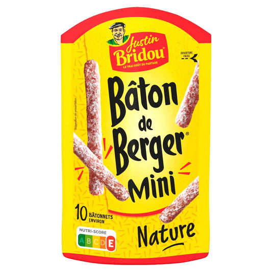 Mini Saucisson Bâton de Berger Nature JUSTIN BRIDOU le sachet de 100g