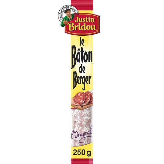 Saucisson Sec Pur Porc JUSTIN BRIDOU le saucisson de 250 g