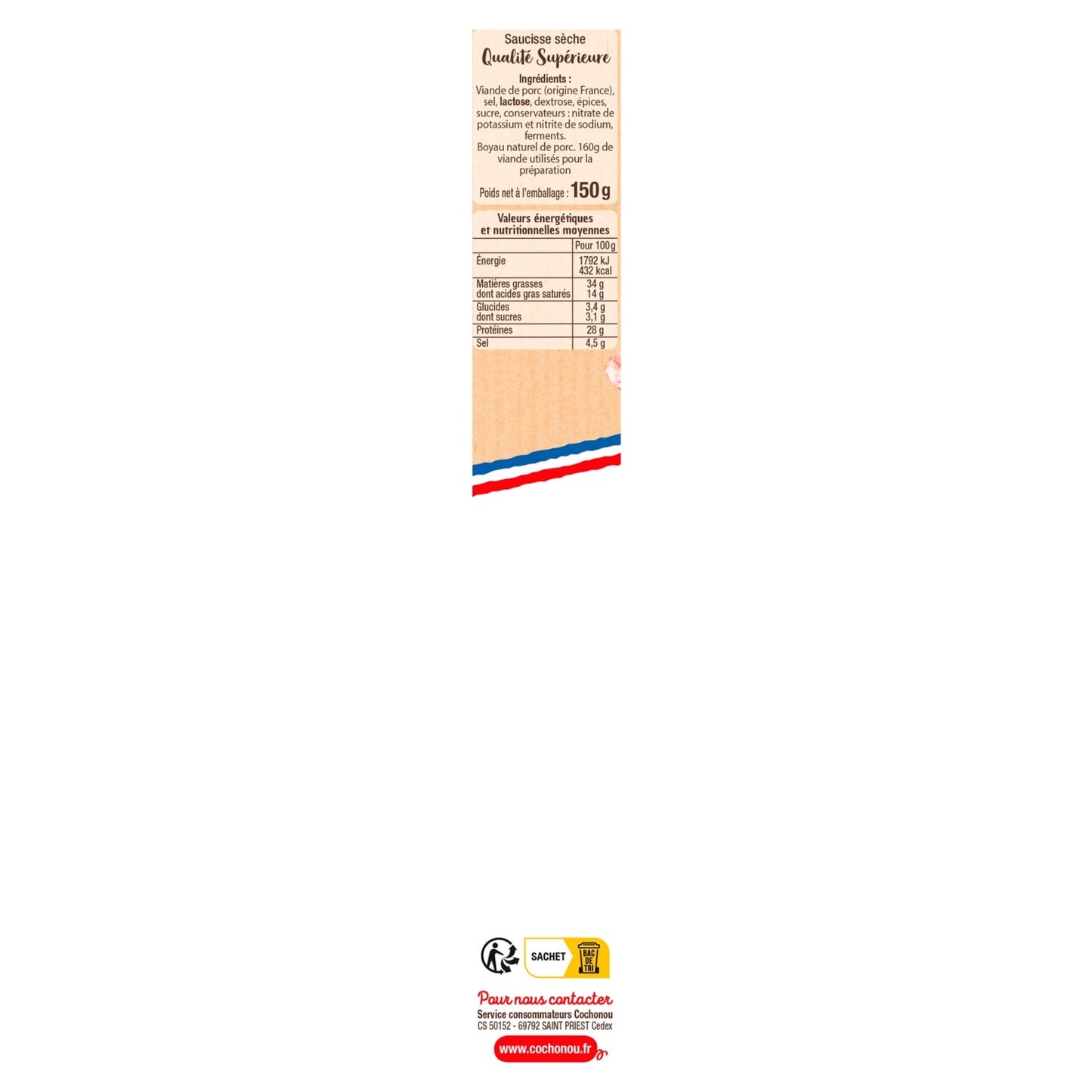 Saucisse Sec La Ficelle COCHONOU 