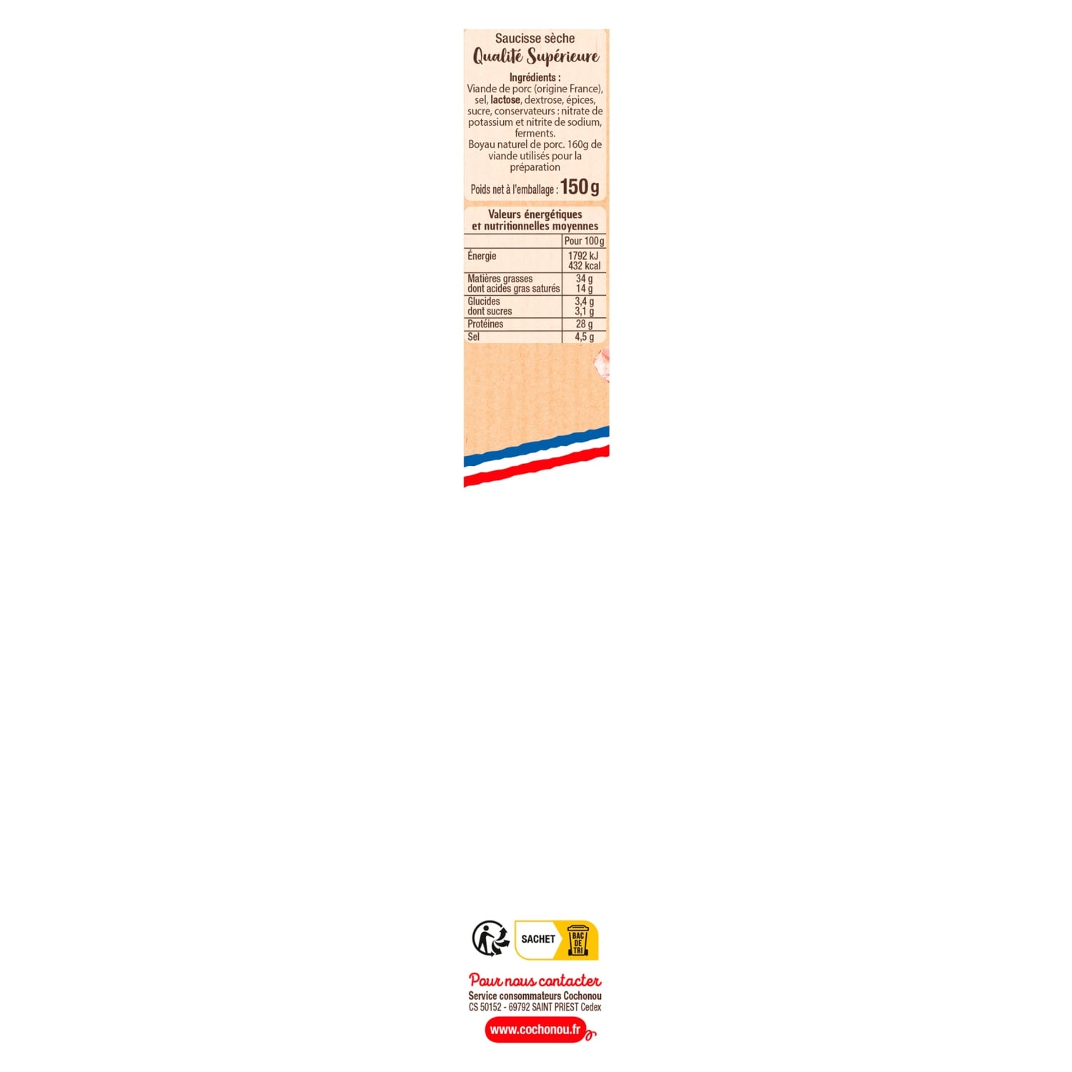 Saucisse Sec La Ficelle COCHONOU 