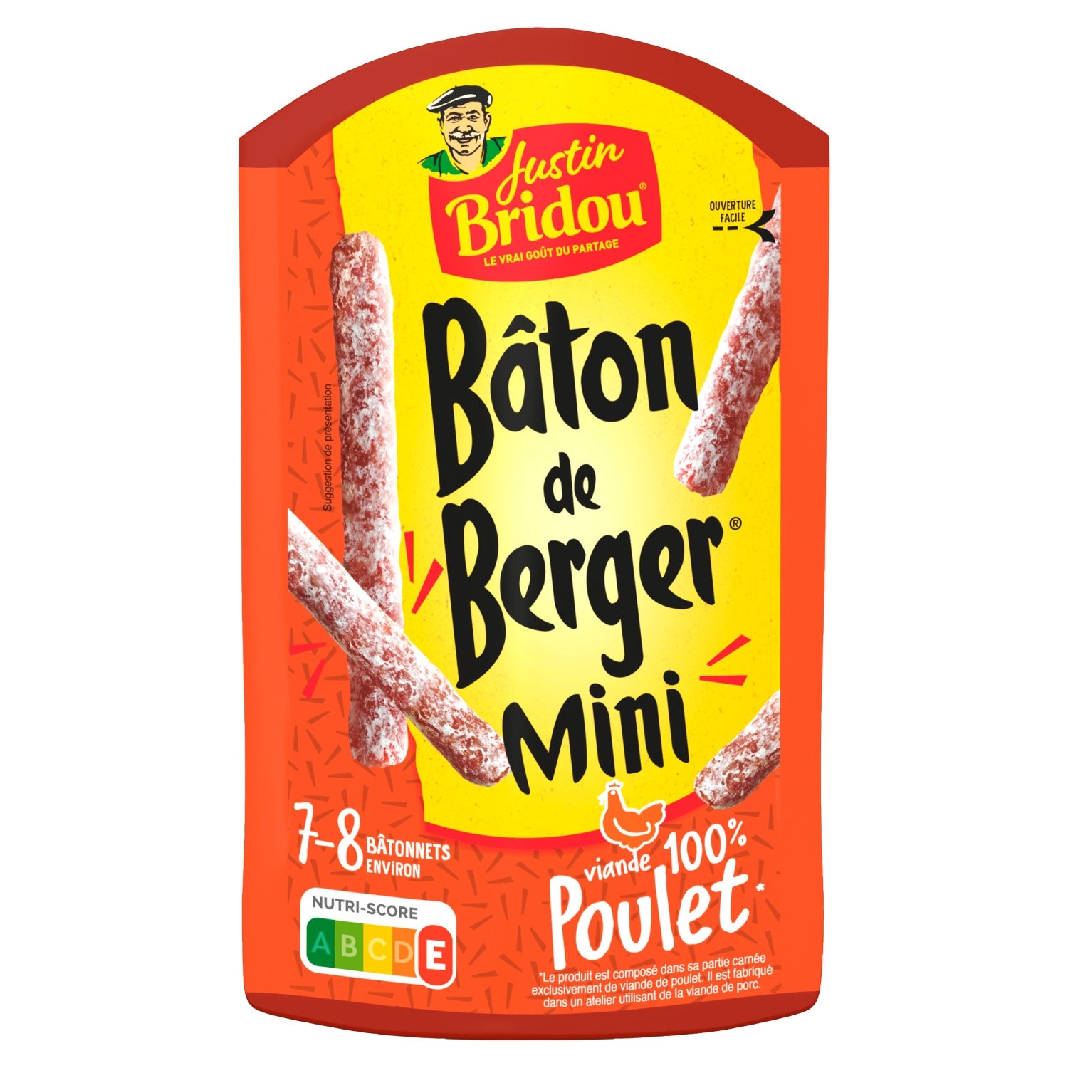 Saucisson Sec Poulet JUSTIN BRIDOU 