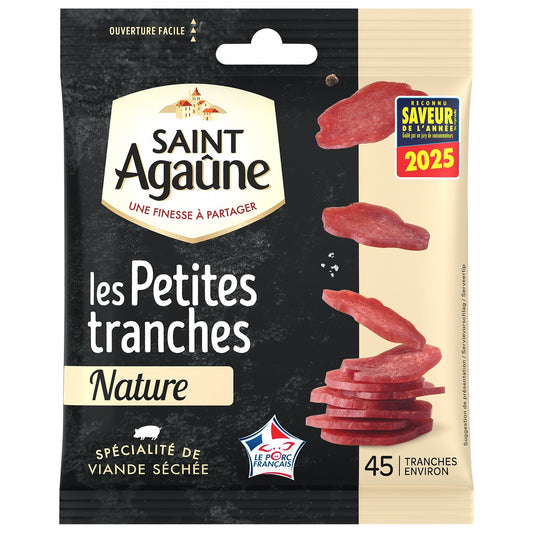 Saucisson en Tranche Nature SAINT AGAUNE le sachet de 70g