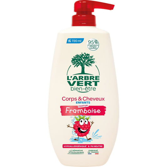L'ARBRE VERT Children's Shower Gel Raspberry Well-Being