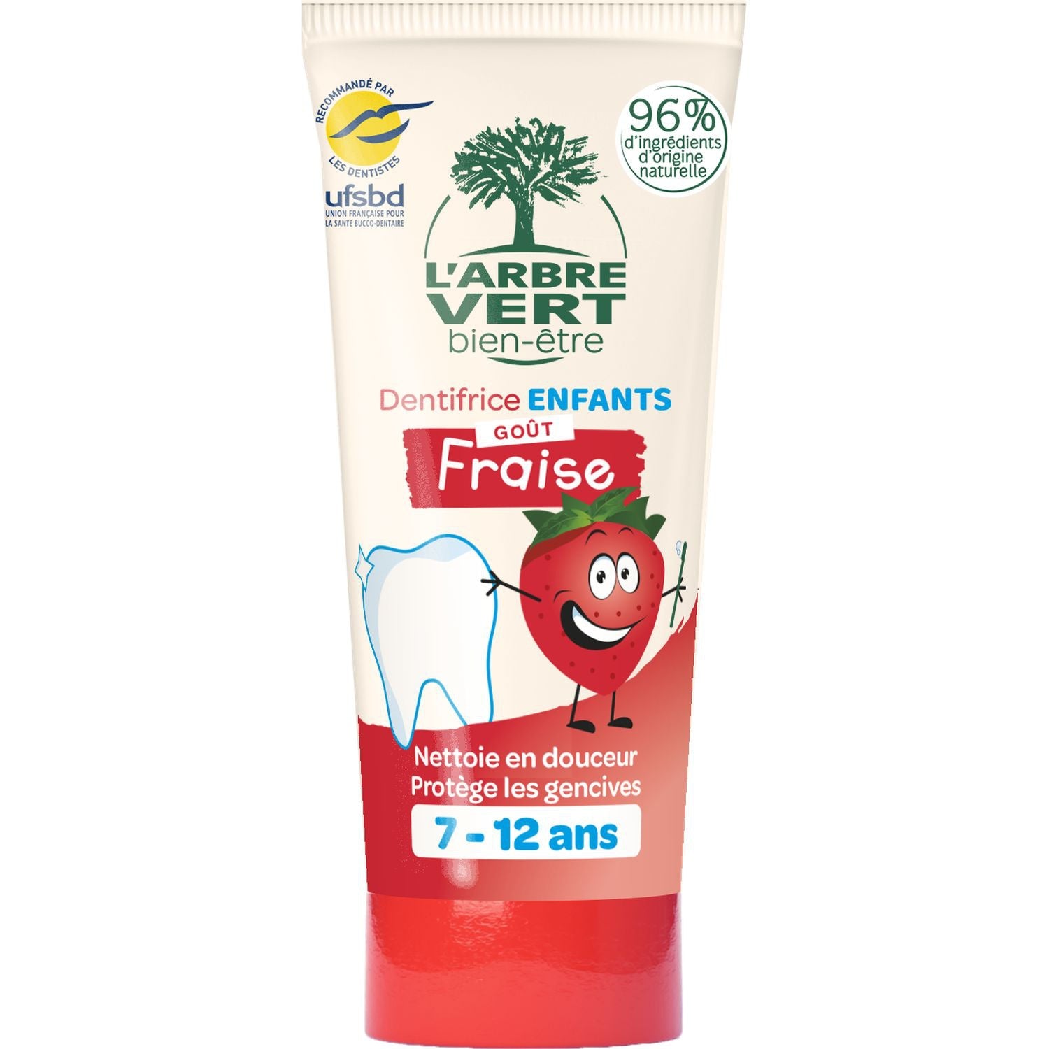 Dentifrice Enfant 7-12 ans Fraise ARBRE VERT 