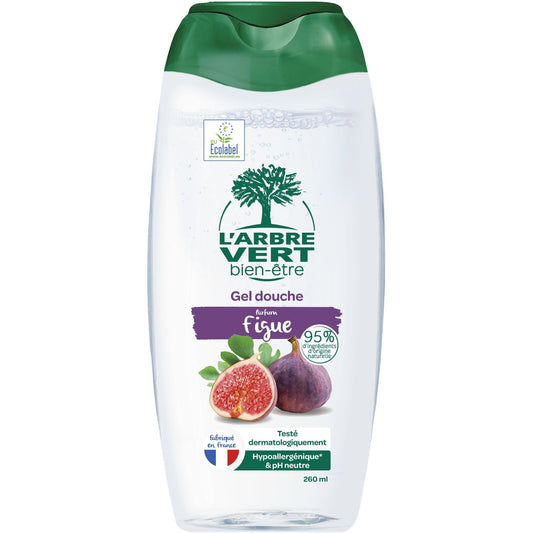 Gel Douche Parfum Figue PH Neutre et Hypoallergénique L'ARBRE VERT BIEN-ETRE 