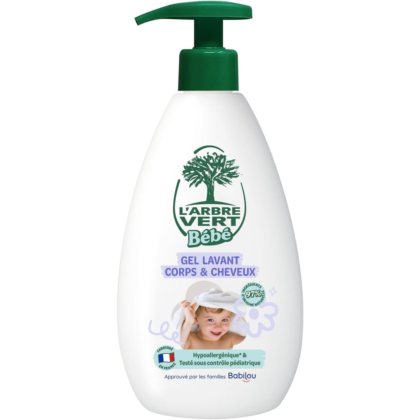 Gel Lavant Corps et Cheveux L'ARBRE VERT BEBE 
