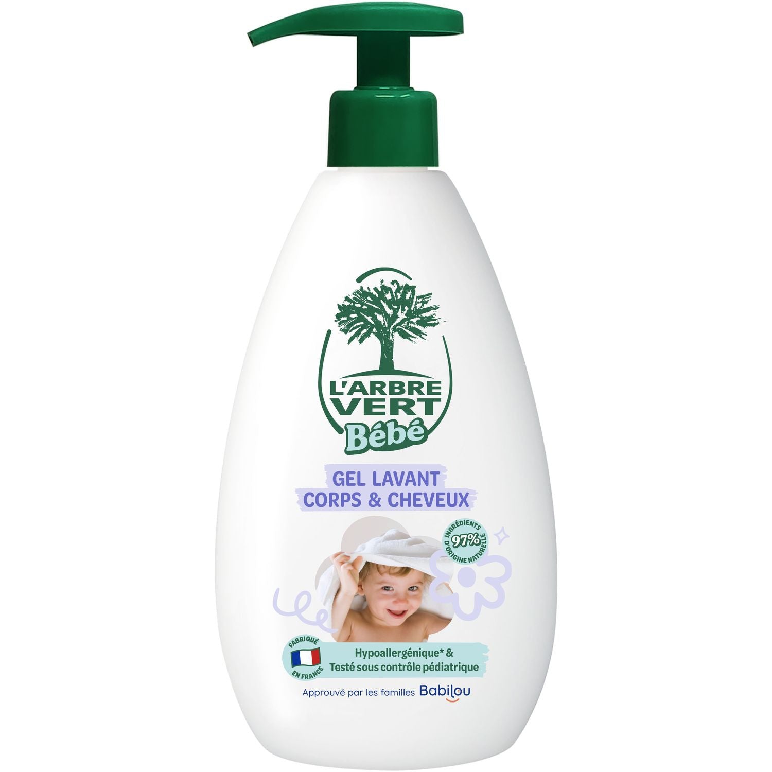 Gel Lavant Corps et Cheveux L'ARBRE VERT BEBE 