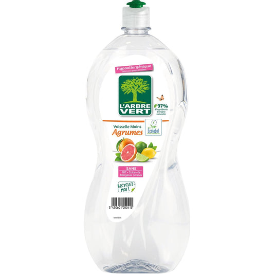 Hypoallergenic Citrus Dishwashing Liquid Ecolabel L'ARBRE VERT
