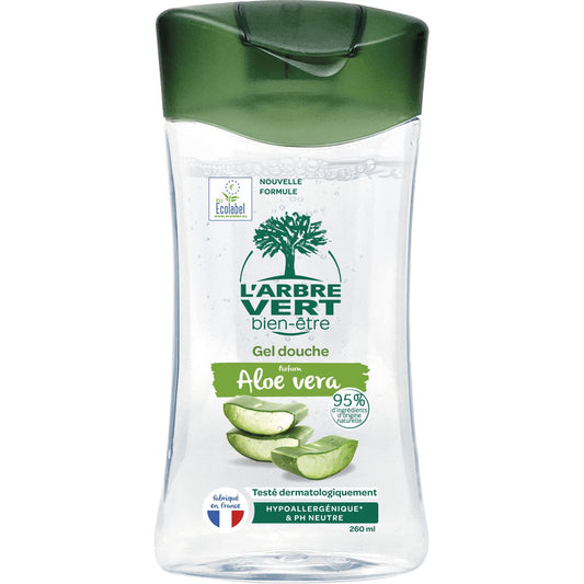 Gel Douche Parfum Aloe Vera PH Neutre et Hypoallergénique L'ARBRE VERT BIEN-ETRE 